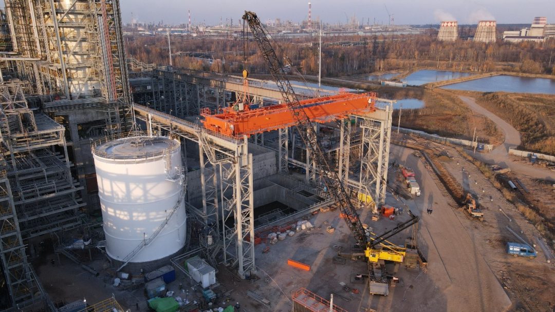 Кран мостовой специальный грейферный